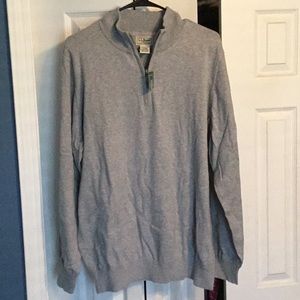 New LL Bean 1/4 Zip Cashmere/Cotton Sweater
